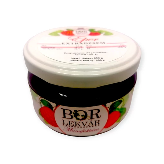 Cukormentes eper extra dzsem 100g/165g gyümölcsből